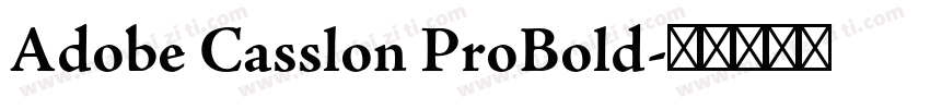 Adobe Casslon ProBold字体转换